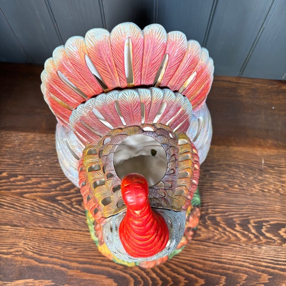Vintage PartyLite Autumn Harvest Porcelain Turkey Tea Light Candle Holder - Picture 5 of 15